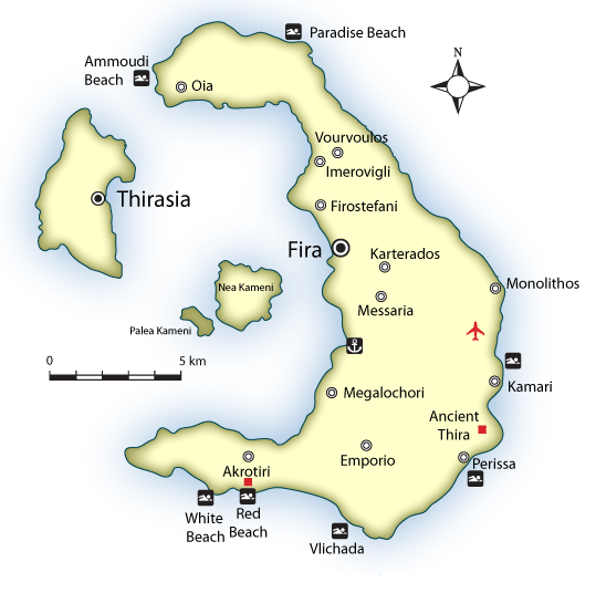 santorini island map